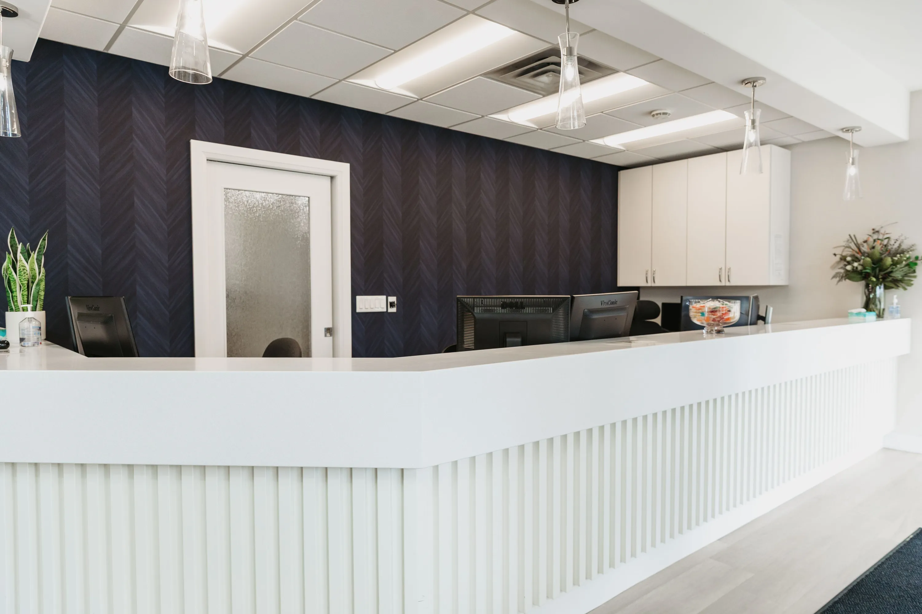 The front reception desk