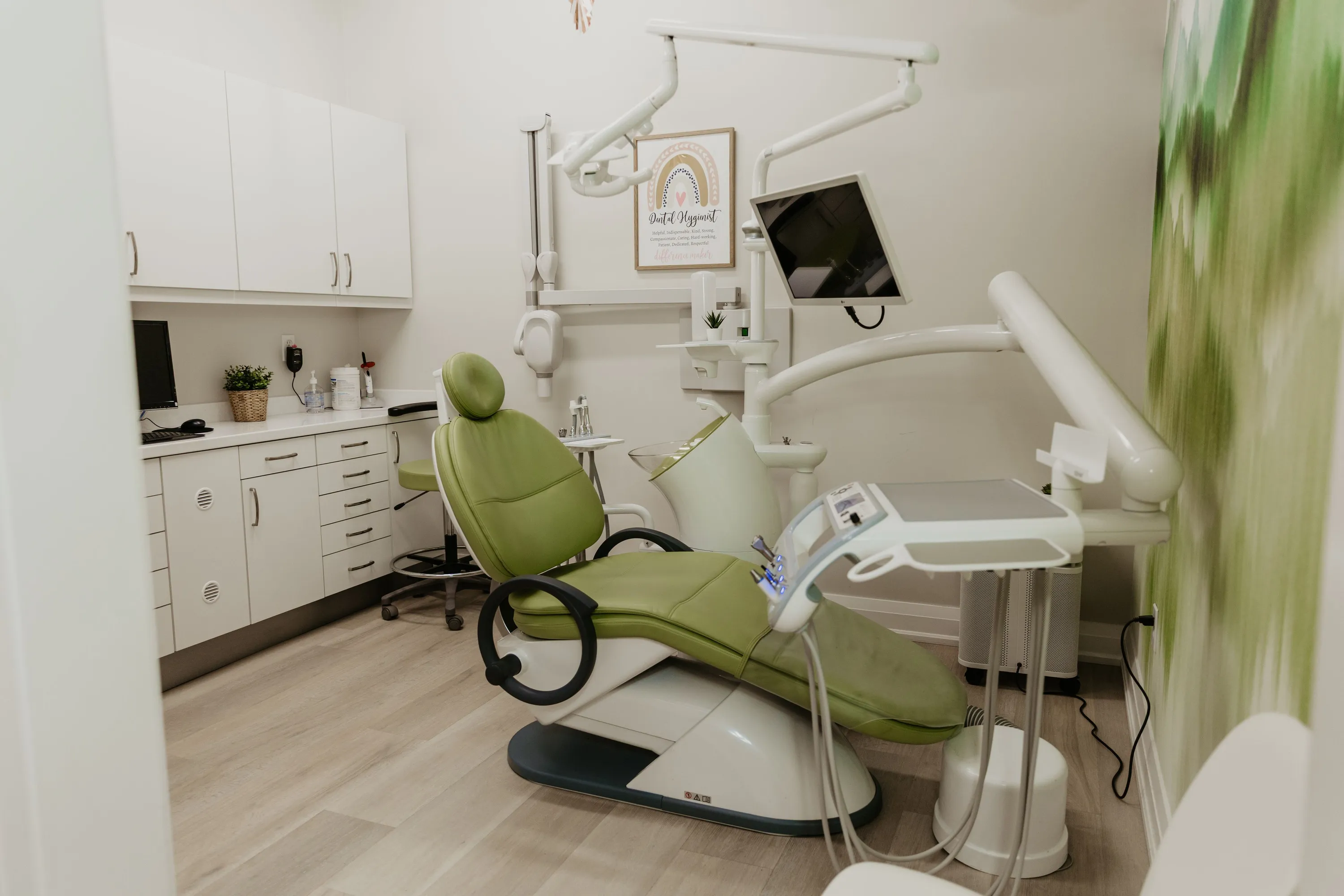 A comfortable treatment room